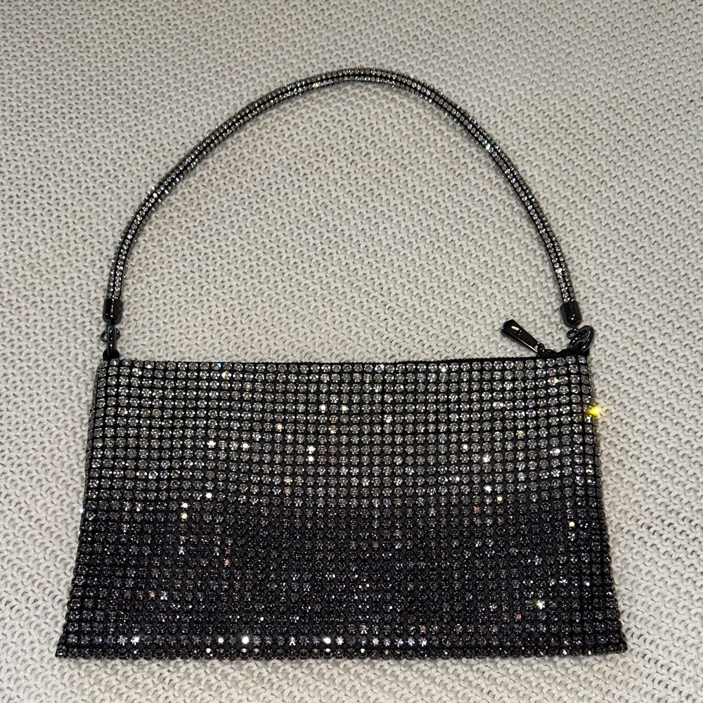 Vera Wang Black Sparkle Wristlet